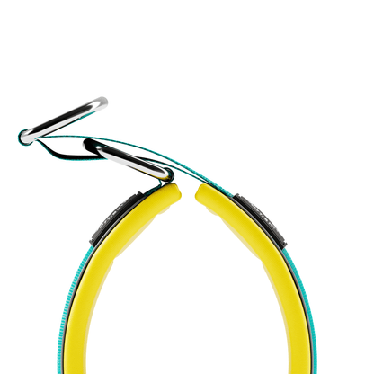 4cm Slip on Collar | Foam Padded - Turquoise x Yellow