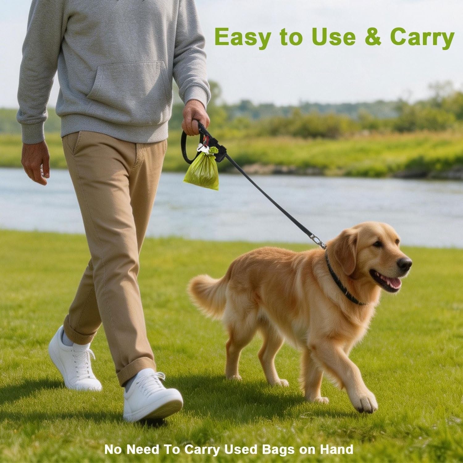 Hands-Free Dog Poop Bag Holder 2-Pack Prismra
