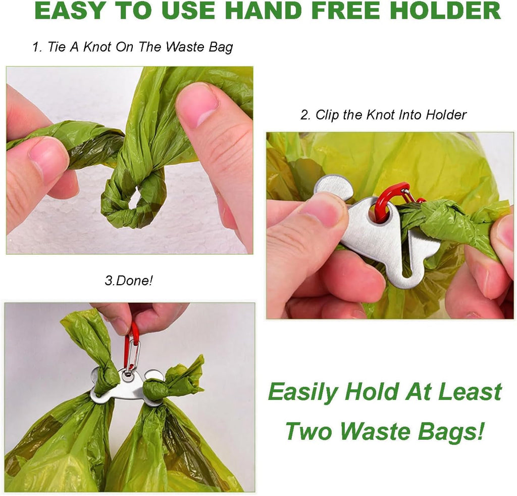 Hands-Free Dog Poop Bag Holder 2-Pack Prismra