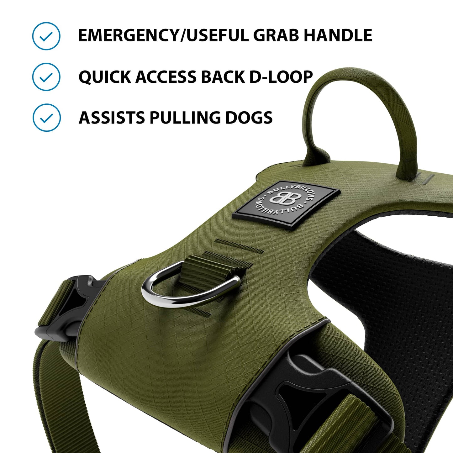 Air Harness | Anti-Pull & With Handle - Olive Green