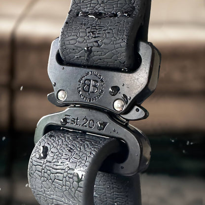 2.5cm Combat Billowthane® Collar | Waterproof | With Handle & Secure Clip - Black
