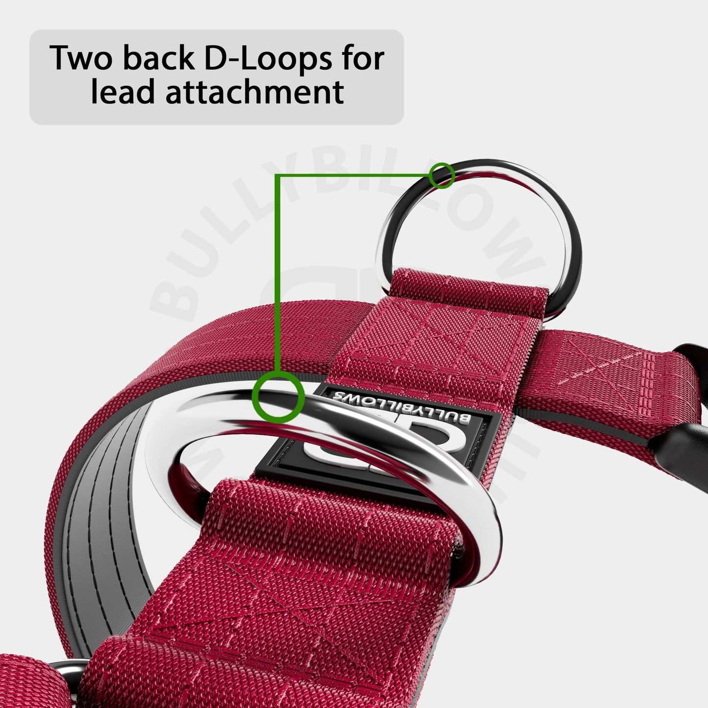Anti-Pull TRI-Harness® | Training Dog Harness for All Breeds - Burgundy