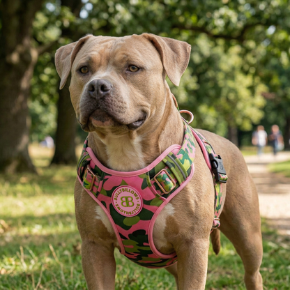 Comfort Premium Harness | Non Restrictive - Green Camouflage