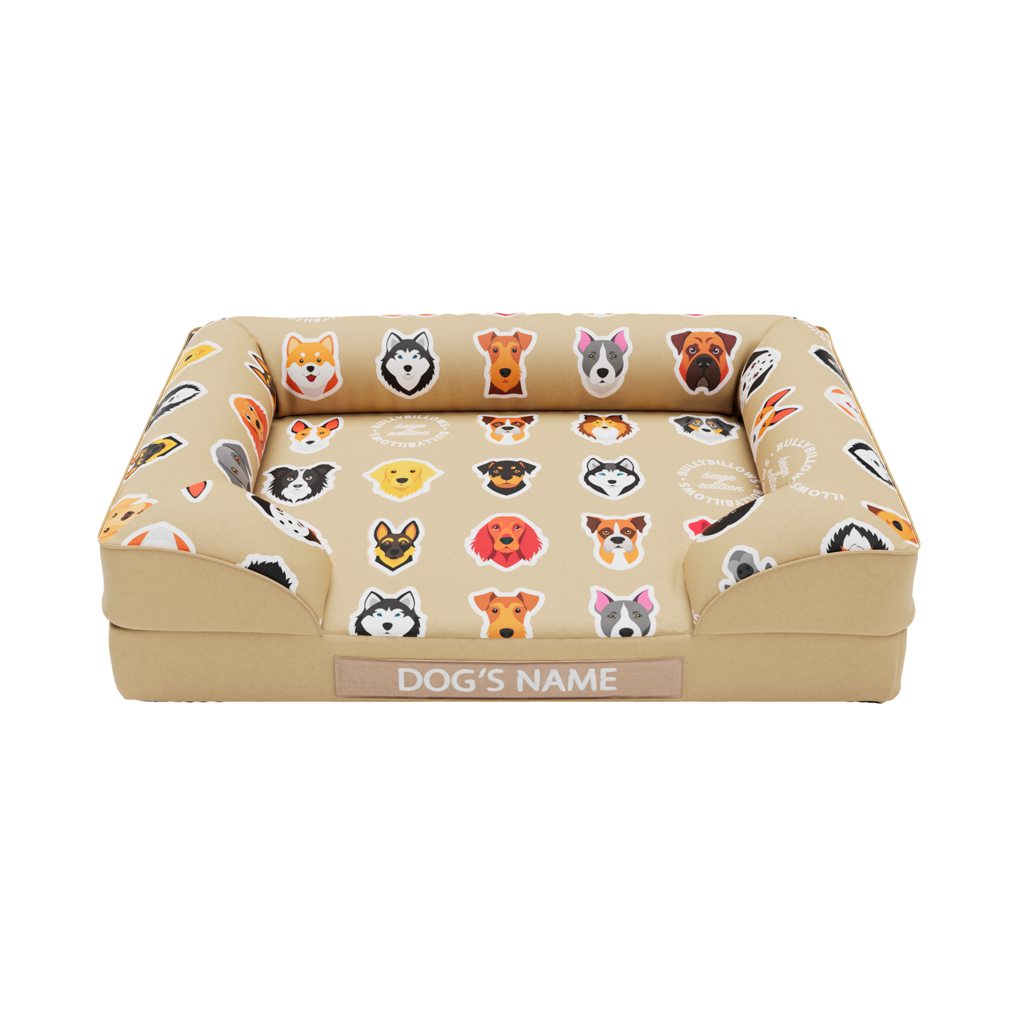 Luxury Dog Bed - Beige Edition | Add your dogs name