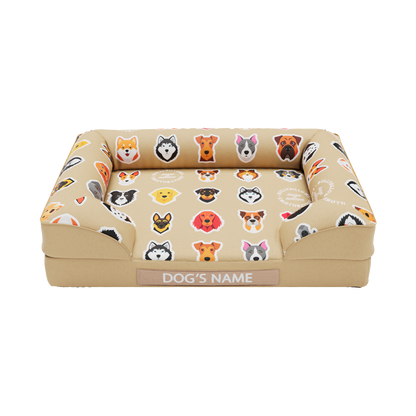 Luxury Dog Bed - Beige Edition | Add your dogs name