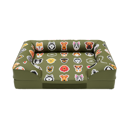 Luxury Dog Bed - Sage Edition | Add your dogs name