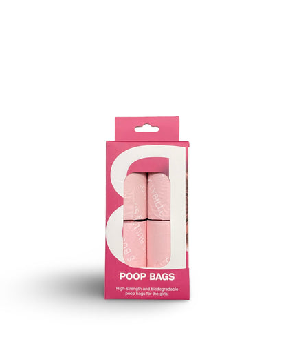 Premium Biodegradable Poop Bags | With Handle - Pink