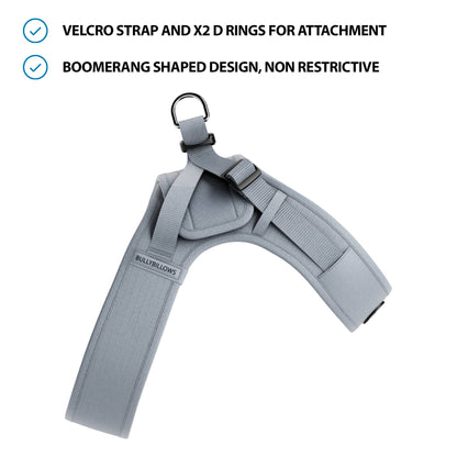 Boomerang Harness - XS-M Breeds - Grey