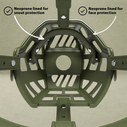 Premium Comfort Muzzle | x2 Additional Head Straps - Khaki