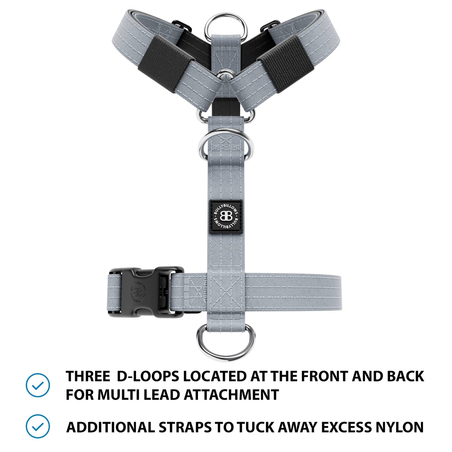 Anti-Pull TRI-Harness® | Training Dog Harness for All Breeds - Metal Grey