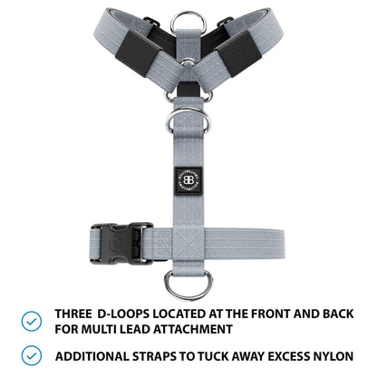 Anti-Pull TRI-Harness® | Training Dog Harness for All Breeds - Metal Grey