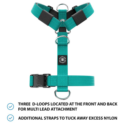 Anti-Pull TRI-Harness® | Training Dog Harness for All Breeds - Turquoise