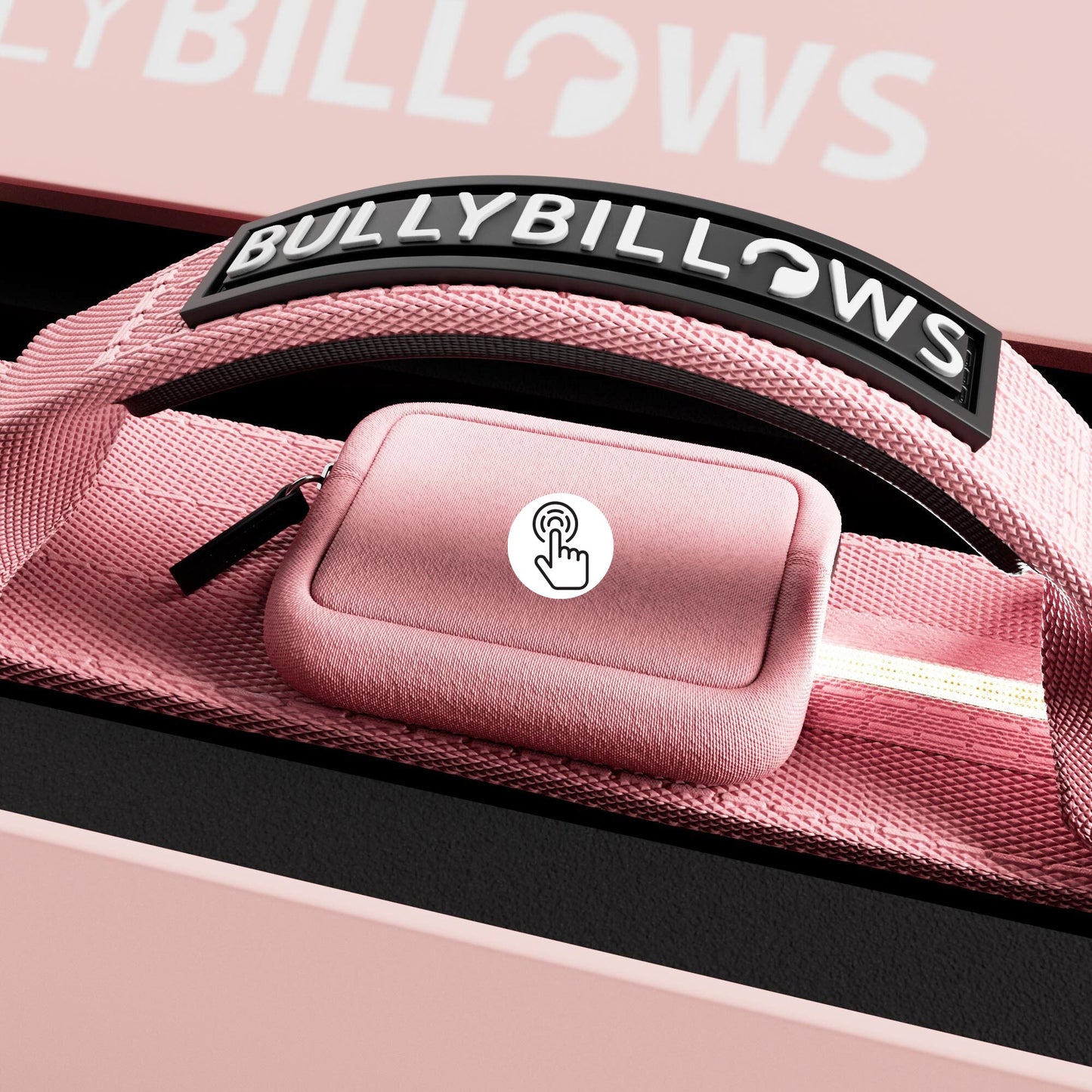 5cm Light Up LED Combat® Collar | With Handle & Secure Clip - Pink