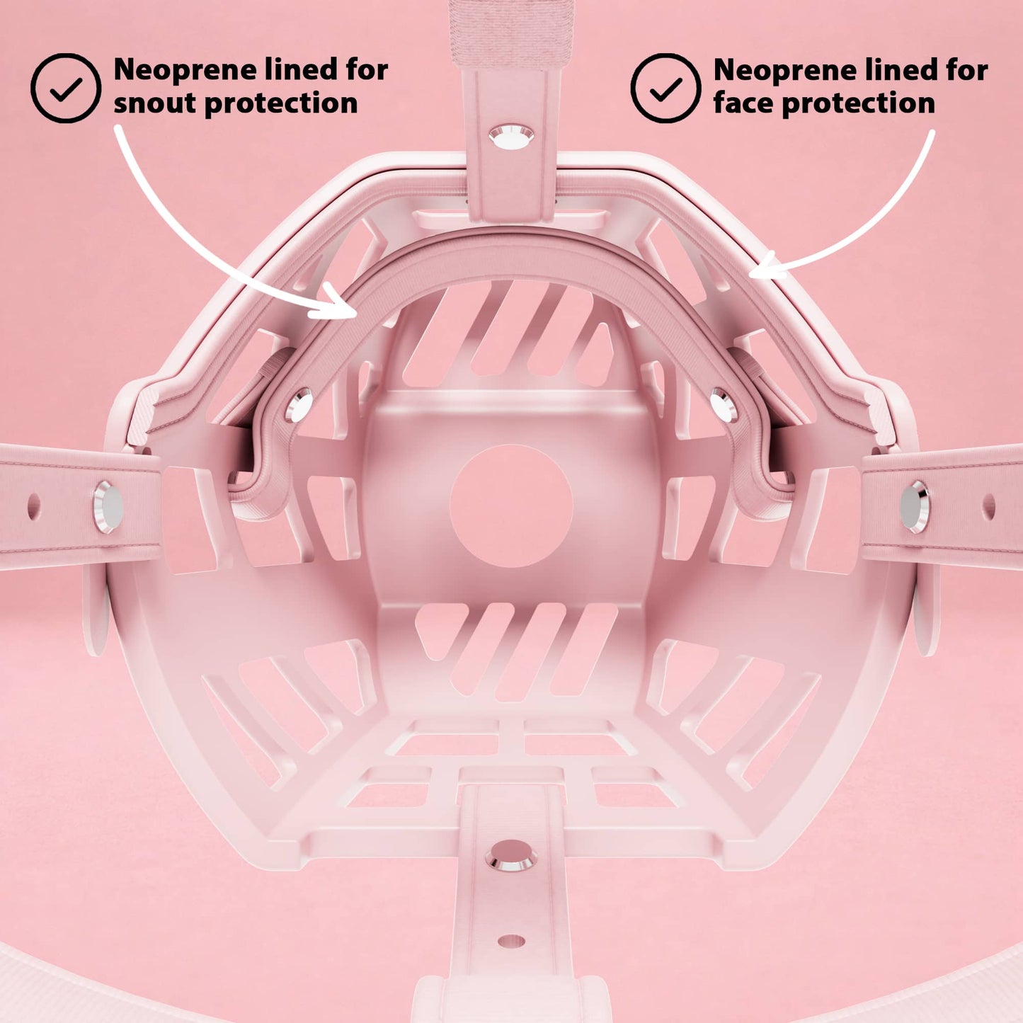 Premium Comfort Muzzle | x2 Additional Head Straps - Pink