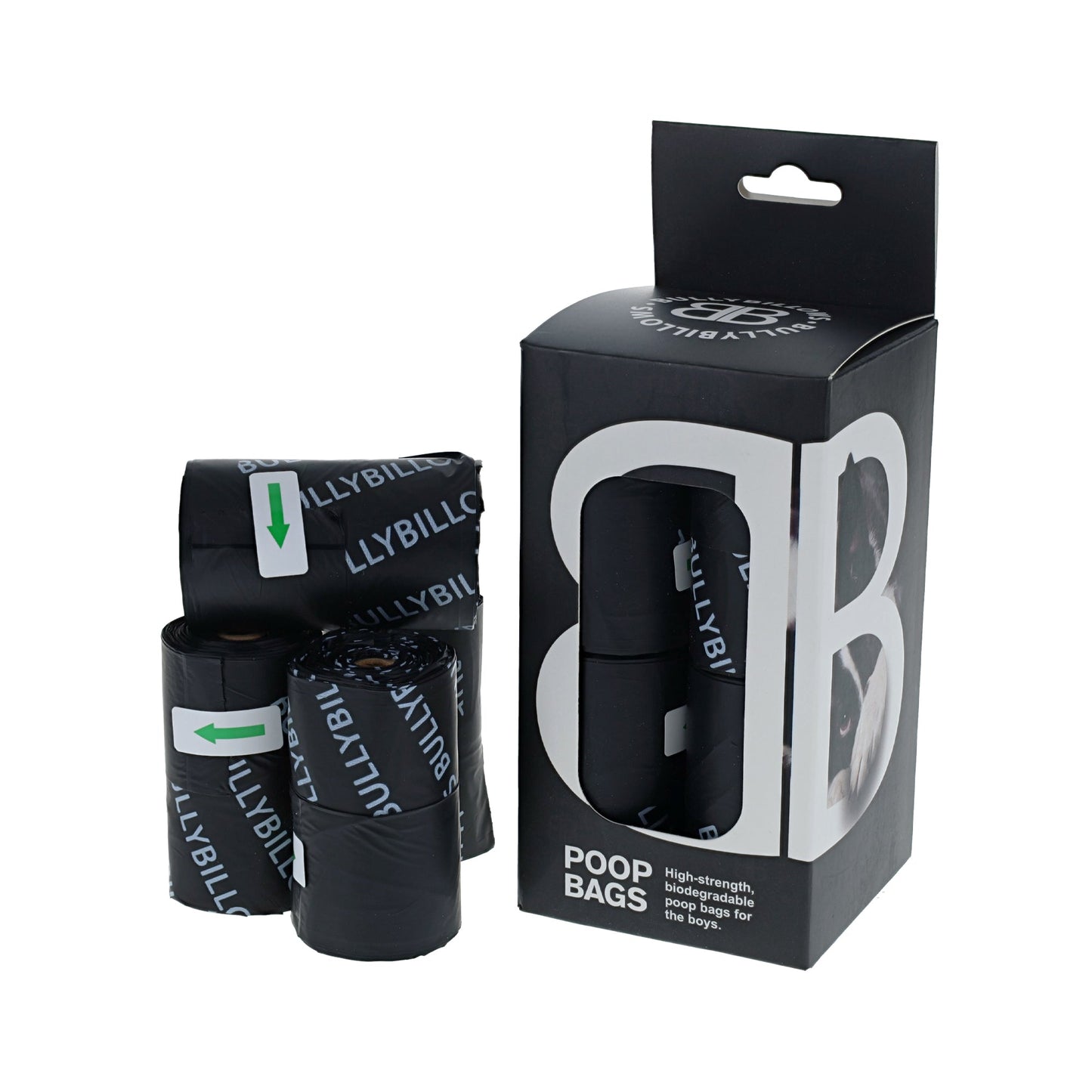 Premium Biodegradable Poop Bags | With Handle - Black