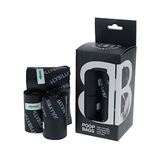 Premium Biodegradable Poop Bags | With Handle - Black
