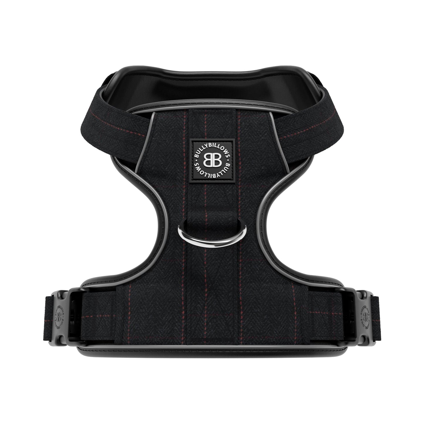 Premium Comfort Herringbone Harness | Non Restrictive - Charcoal Black