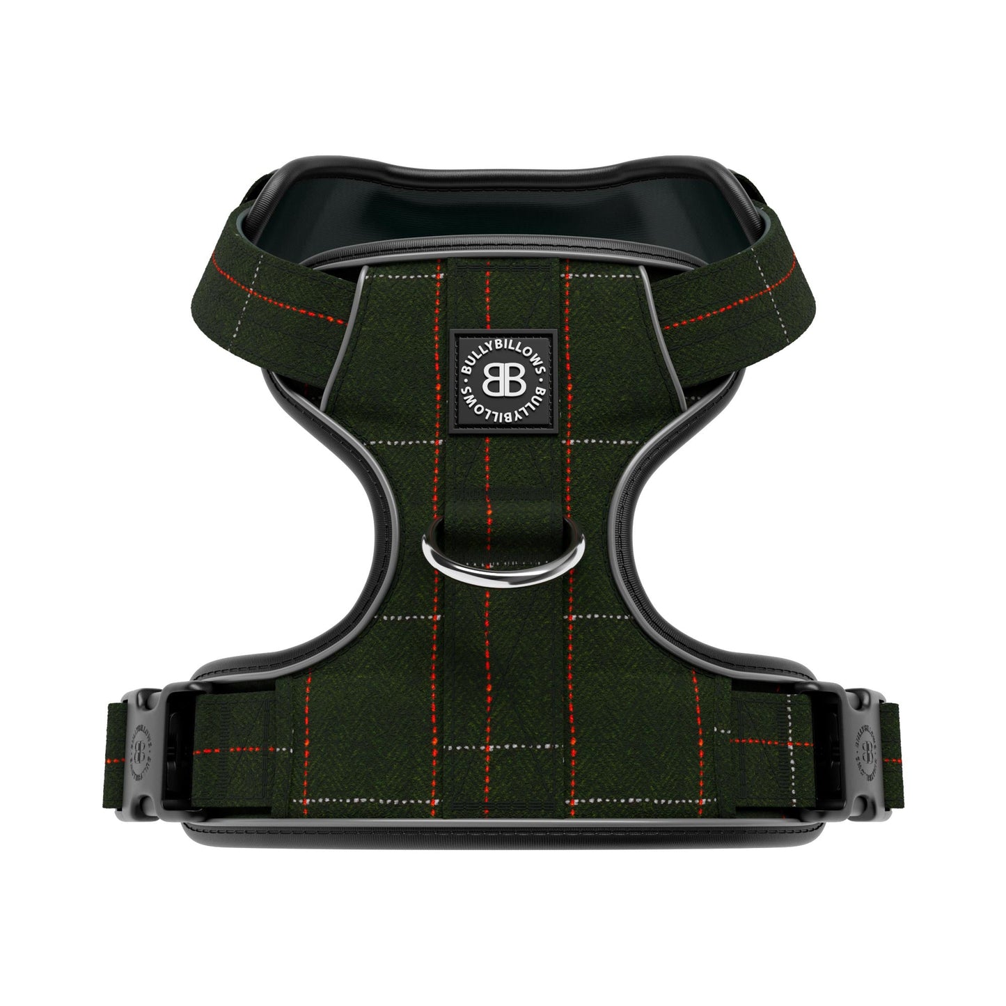Premium Comfort Herringbone Harness | Non Restrictive - Forest Green