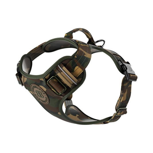 Comfort Premium Harness | Non Restrictive - Green Camouflage