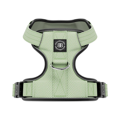 Premium Comfort Herringbone Harness | Non Restrictive - Mint Green