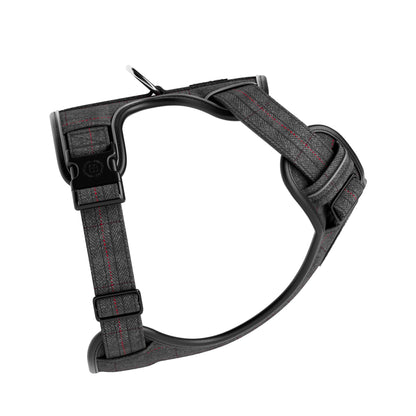 Premium Comfort Herringbone Harness | Non Restrictive - Stone Grey
