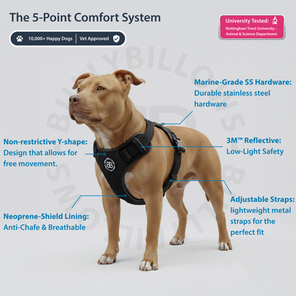 Premium Comfort Herringbone Harness | Non Restrictive - Forest Green