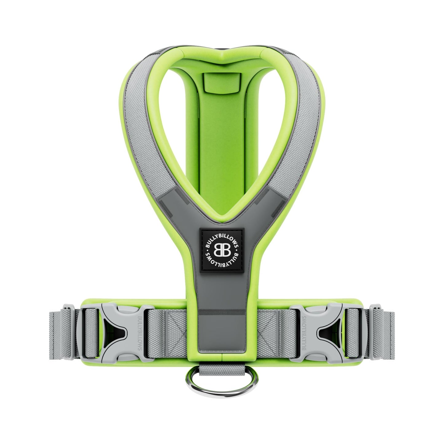 Slip on Harness | Foam Padded - Metal Grey x Neon