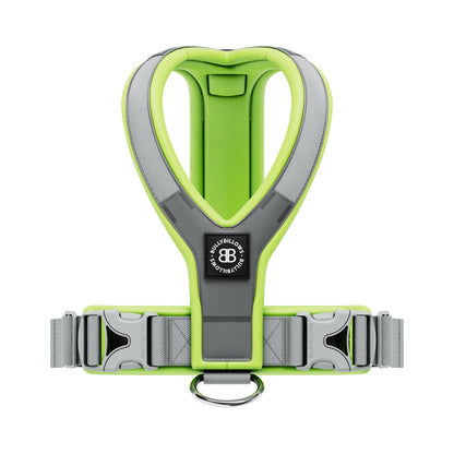 Slip on Harness | Foam Padded - Metal Grey x Neon