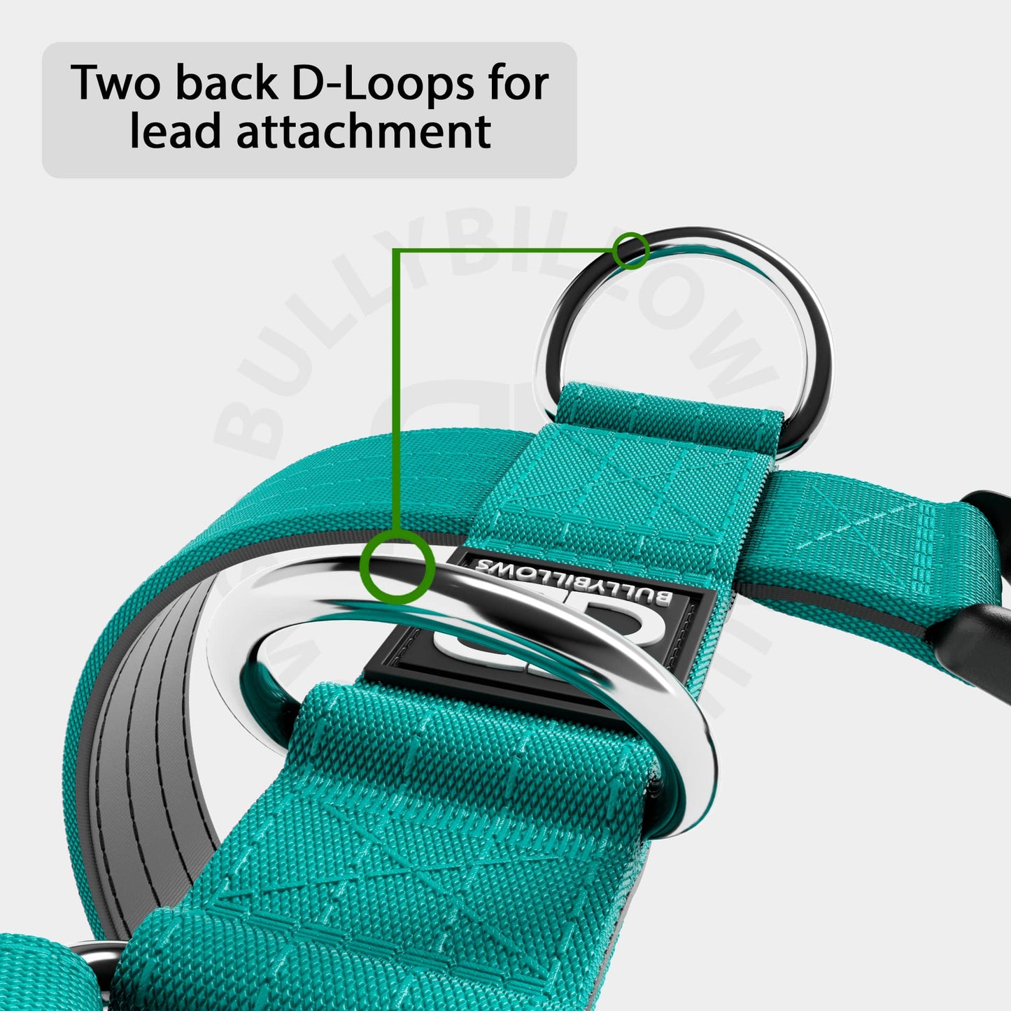 Anti-Pull TRI-Harness® | Training Dog Harness for All Breeds - Turquoise