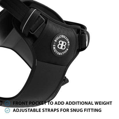 Weight & Fitness Comfort Harness | Health Enhancement - x5 Pockets - Black