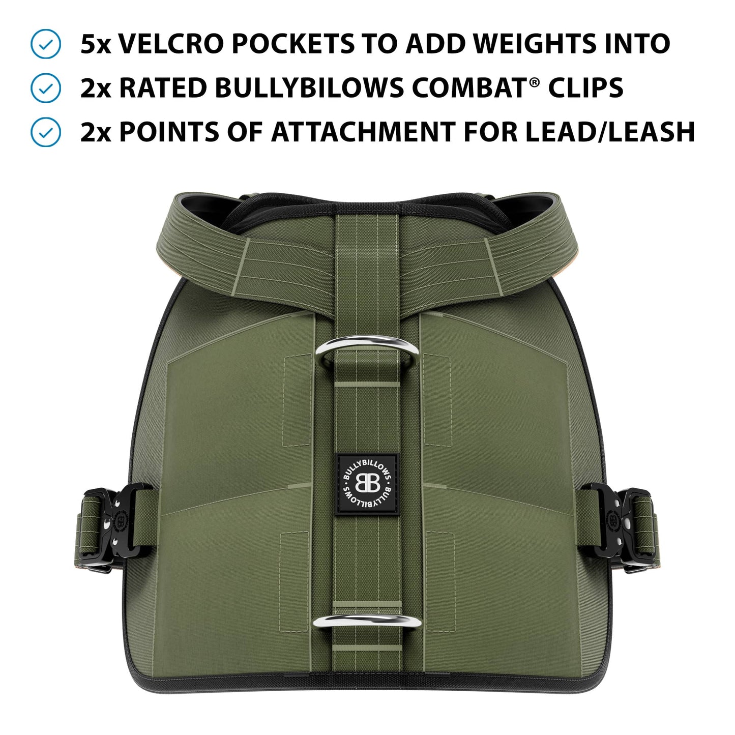 Weight & Fitness Comfort Harness | Health Enhancement - x5 Pockets - Khaki