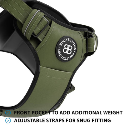 Weight & Fitness Comfort Harness | Health Enhancement - x5 Pockets - Khaki