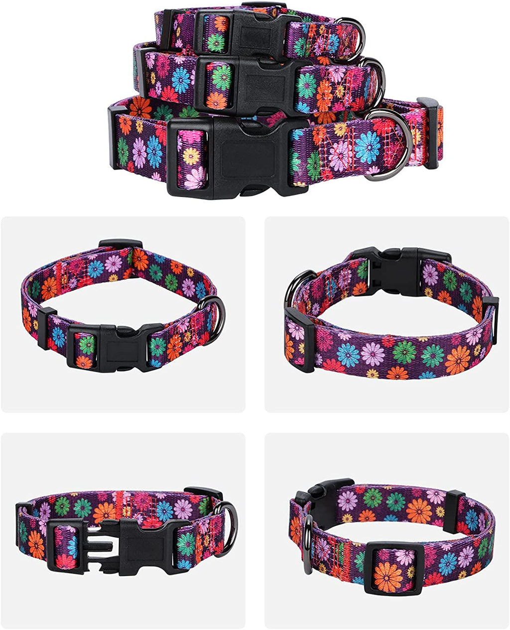Floral Dog Collar Large by Prismra
