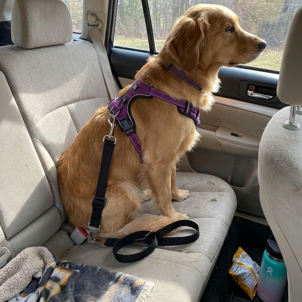Pet Car Seat Belt 2-Pack Adjustable by Prismra