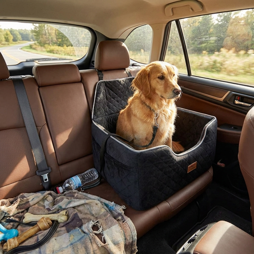 Dog Booster Car Seat Large Black Prismra