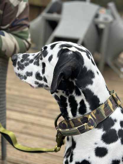 4cm Lighter Combat® Collar | With Handle & Secure Clip - Green Camouflage