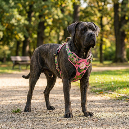 Comfort Premium Harness | Non Restrictive - Pink Camouflage